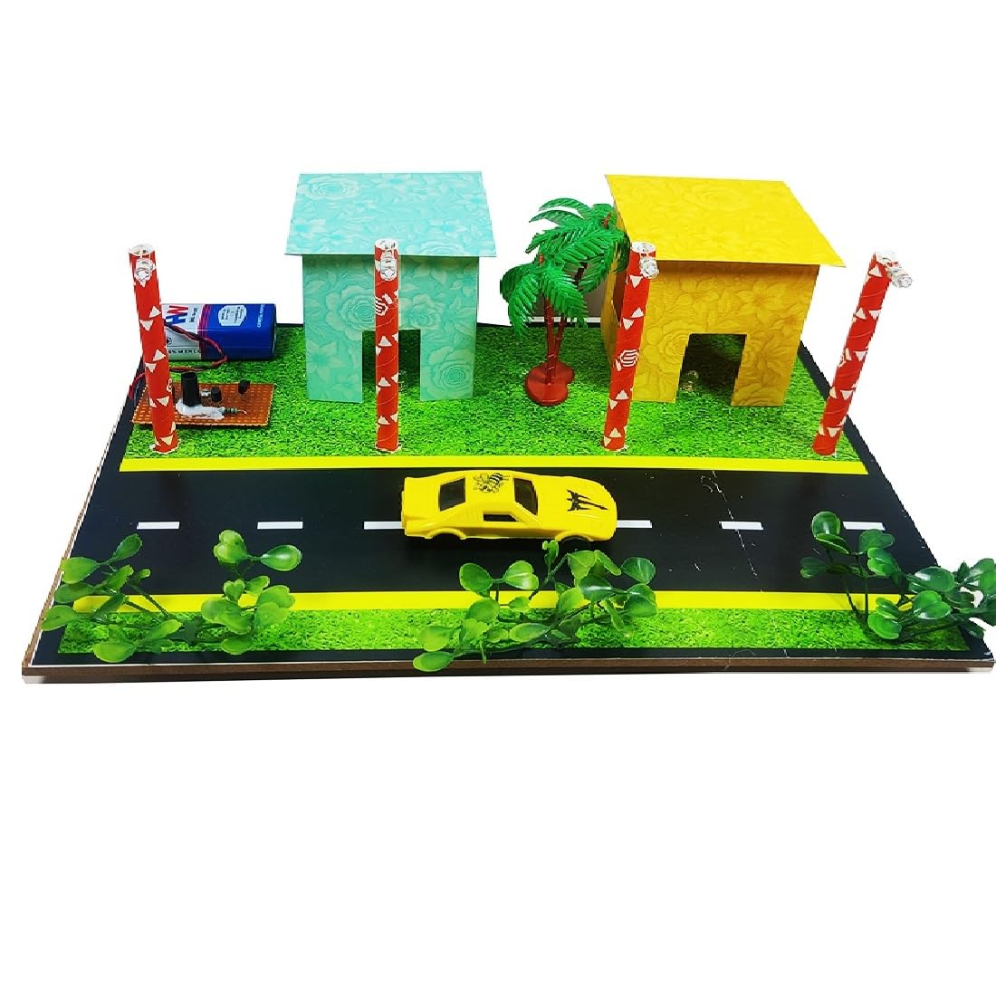 Street Light Model Science Project Kit with Miniature Building – Smart City & Electrical Working Model for School-image-2