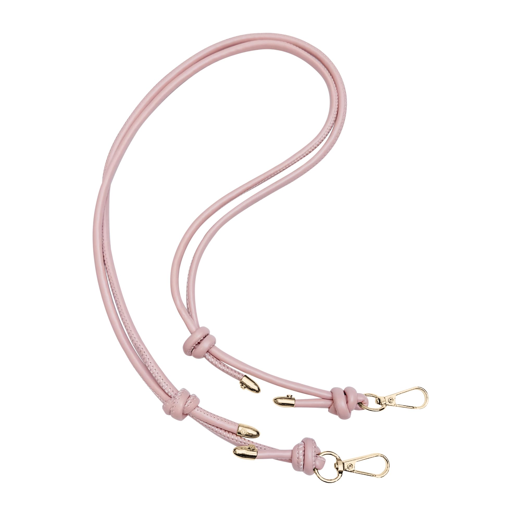 Blush Pink PU Braided Adjustable Bag Strap Replacement with Lobster Clasp