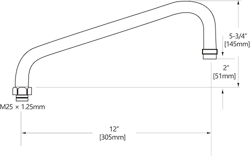 Miniatura 10 de KWODE Kit de repuesto de boquilla giratoria de 14 pulgadas para grifo de fregadero de cocina comercial con boquilla giratoria, boquilla adicional de