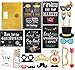 Curiously Fun Wedding Photo Booth Props DIY Kit, Double Sided Chalkboard Cards and Strike-a-Pose Sign - Party Decorations
