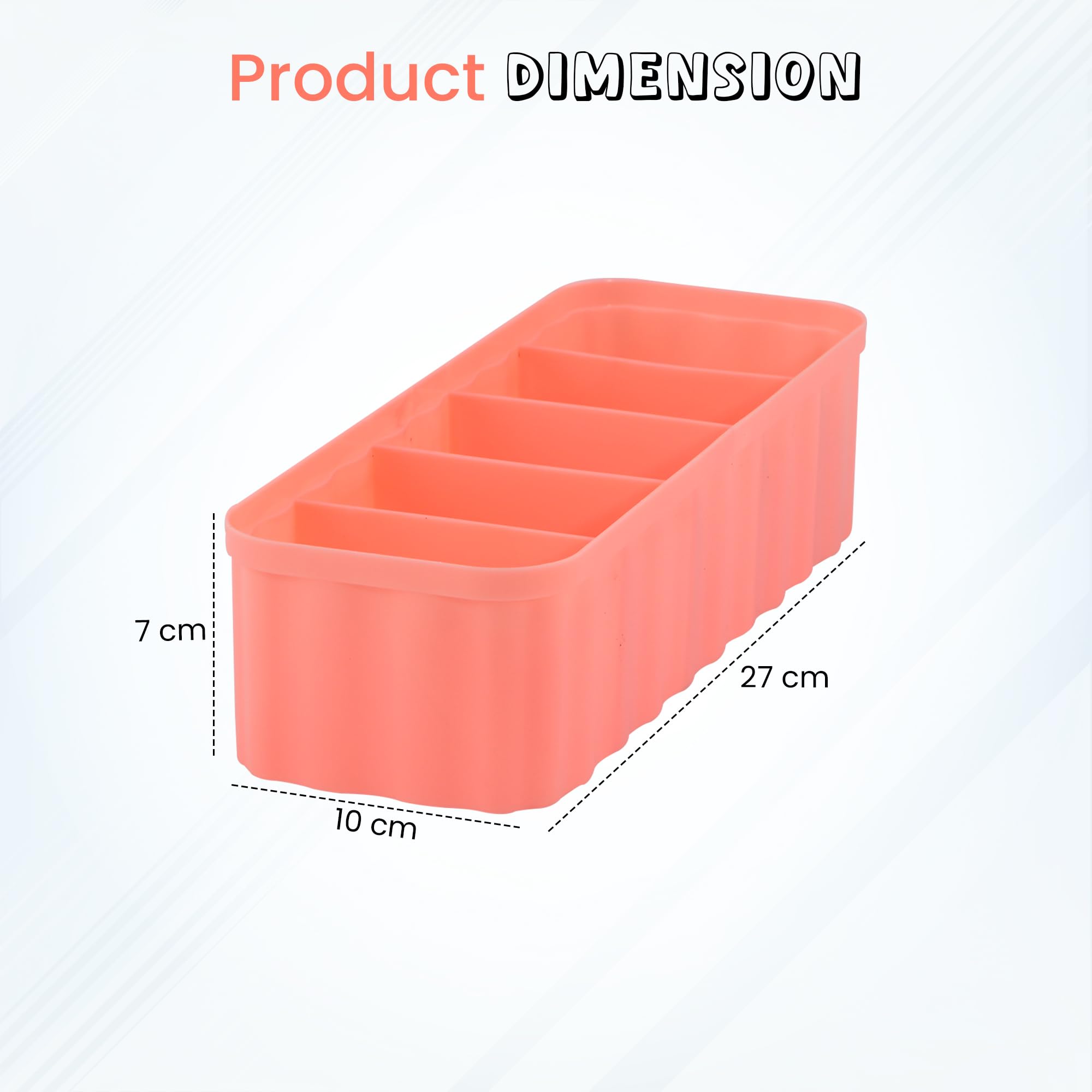 Kuber Industries Plastikowy wielofunkcyjny organizer do szafy do przechowywania z przegródkami, organizer na toaletkę, organizer na biurko do domu i biura, wielokolorowy