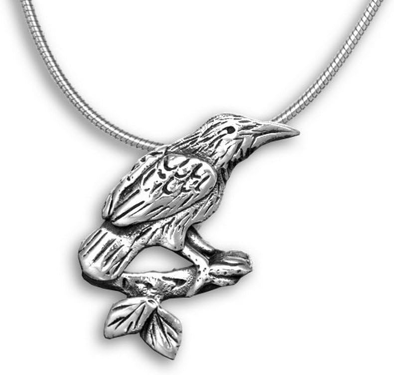 Sterling Silver Raven Pendant