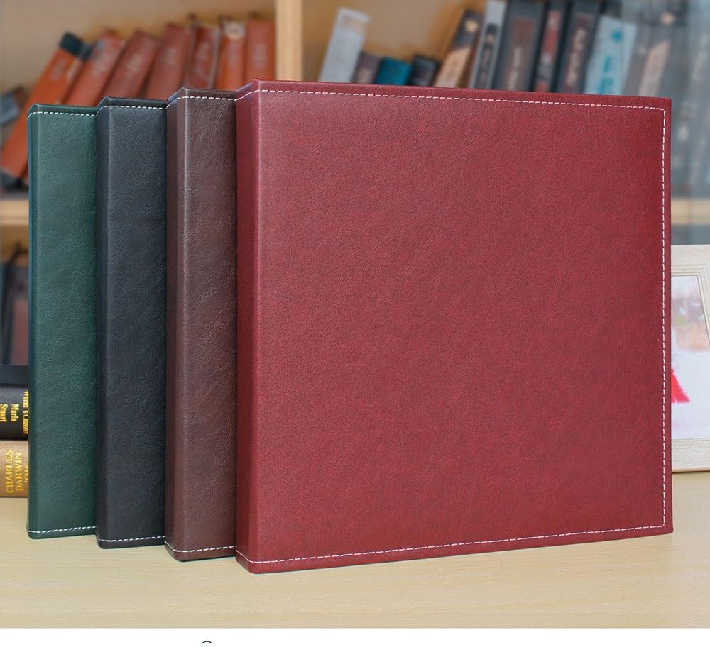 Travel Growth Commemorative Book ﻿ PU Leather Album Retro Creative Album Self-Adhesive Laminated Album Applicable to Photos, Receipts, Star Cards, etc(White-Dinosaur Doodle4)