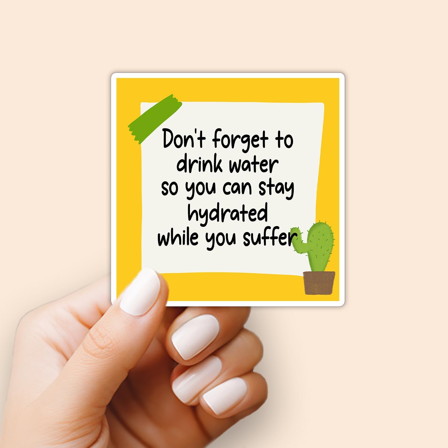 (3Pcs) Don’t Forget to Drink Water So You Can Stay Hydrated While You Suffer Sticker Funny Sarcastic Decorative Waterproof Vinyl Decal for Tumbler Laptop Water Bottle Notebook Phone Size 3x3 Inches image 2