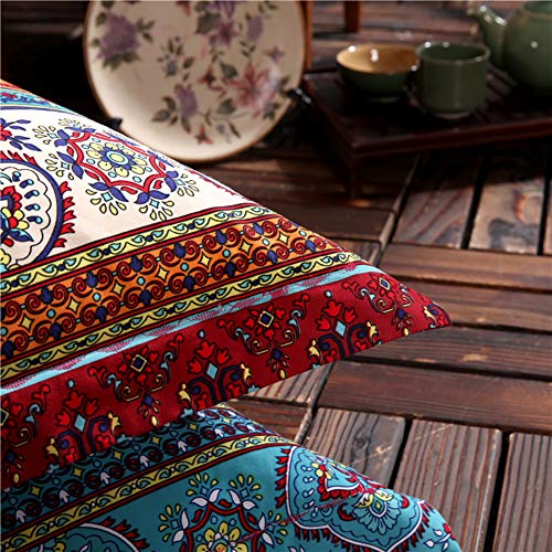 AShanlan Bohemian Kissenbezug 40 x 80 2er Set Indisch Boho Stil Exotische Muster 120GSM Mikrofaser Kissenhülle… – Bild 3