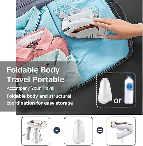 Miniatura 3 de Potente vaporizador de mano para ropa y tela con suela calentada de acero inoxidable, calentamiento rápido, 1600 vatios