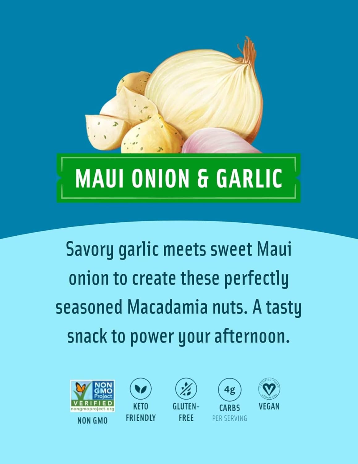 Mauna Loa Classic Variety Pack, 3 Pack of 4 oz Cups with Lid – Sea Salt, Honey Roasted & Garlic Onion Flavors, Gluten Free Hawaiian Snack
