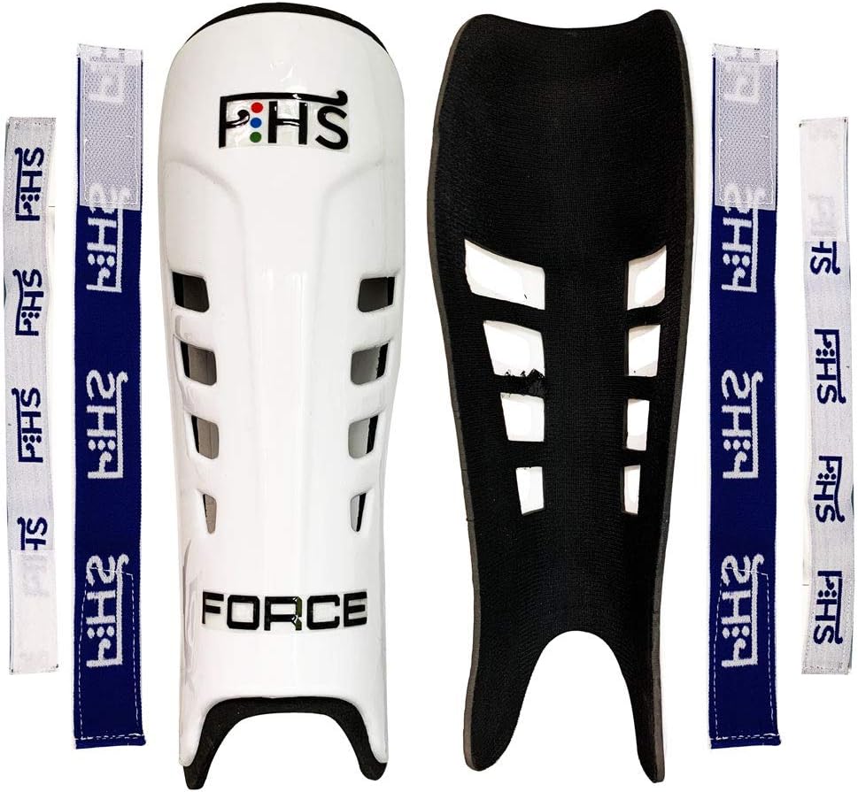 Field Hockey Shin Guards Force Symphony White Blue Teal (Small/Medium/Large)