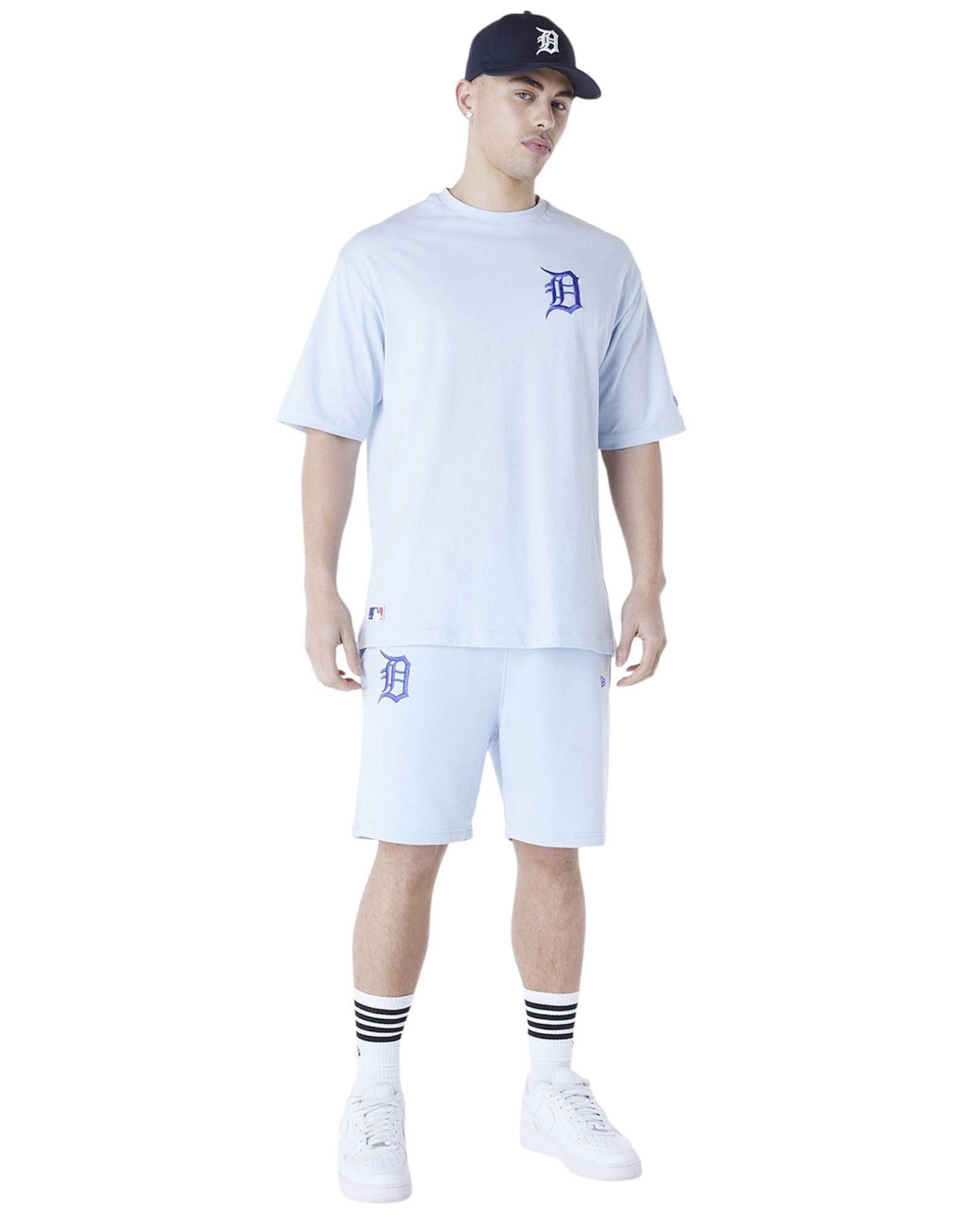 DETROIT TIGERS Unisex Short Slee_Detroit T-Shirt, Pastel Blue, XS EU