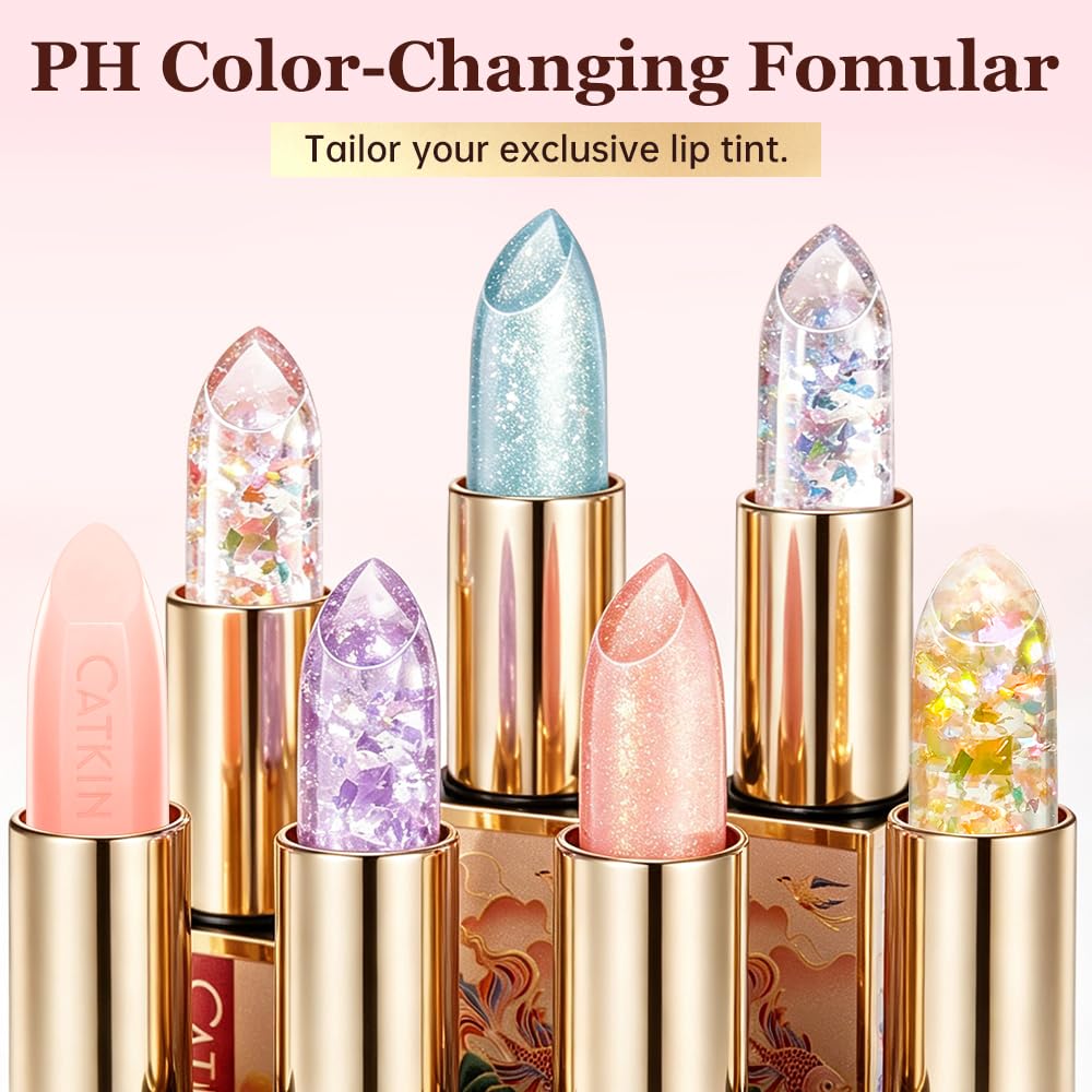 Catkin CATKIN-Lippenbalsam, farbwechselnder Lippenstift, ultra-feuchtigkeitsspendende Lippenpflege mit Vitamin