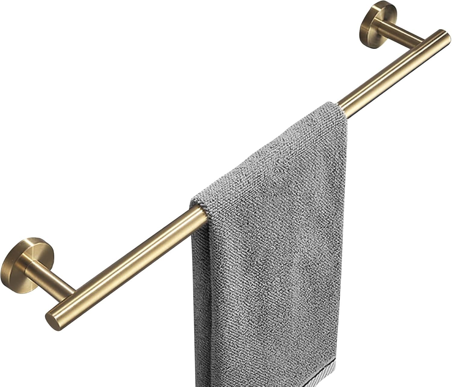 40Cm Round Towel Bar Rack - Wall-Mounted Bathroom And Kitchen Towel Holder,40cm
