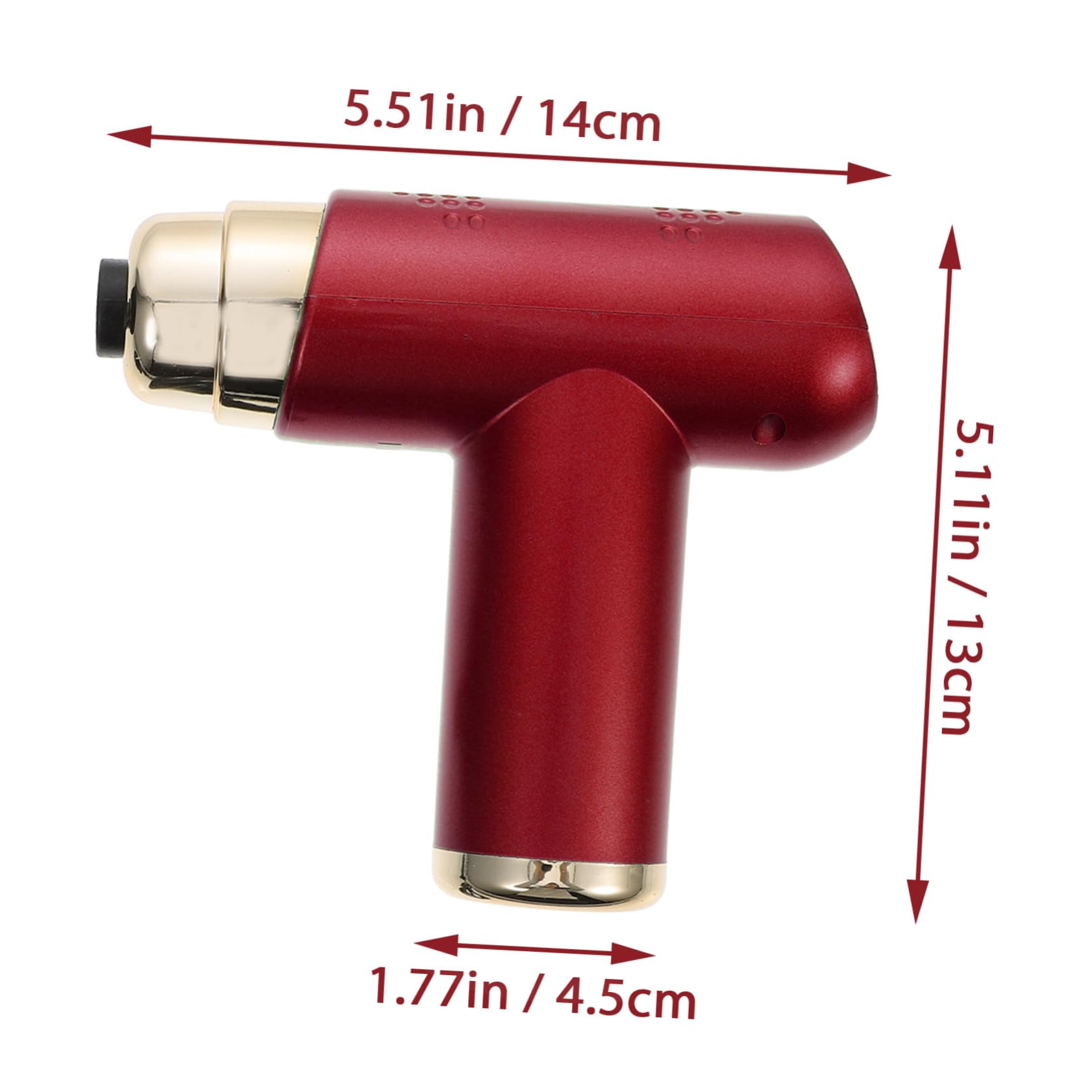Masajeador Corporal Eléctrico De Percusión Mini, Ajustable 6 Velocidades, 4 Cabezales De Masaje, Portátil Para Relajación Muscular Postejercicio y Uso Doméstico Rojo