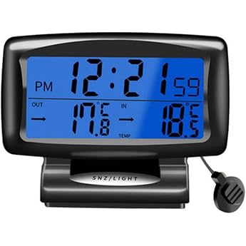 Car Thermometer Digital Alarm Clock Ruspela Car Vehicle Temperature