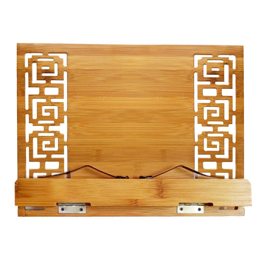 Joyoldelf Support De Lecture, Support Pour Livre En Bambou, Porte-Livre Tablette Pliable Et Reglable 5 Degre Pupitre De Lecture Pour Ipad Tablette Iiseuse Livres De Cuisine Encyclopedies Et Atlas
