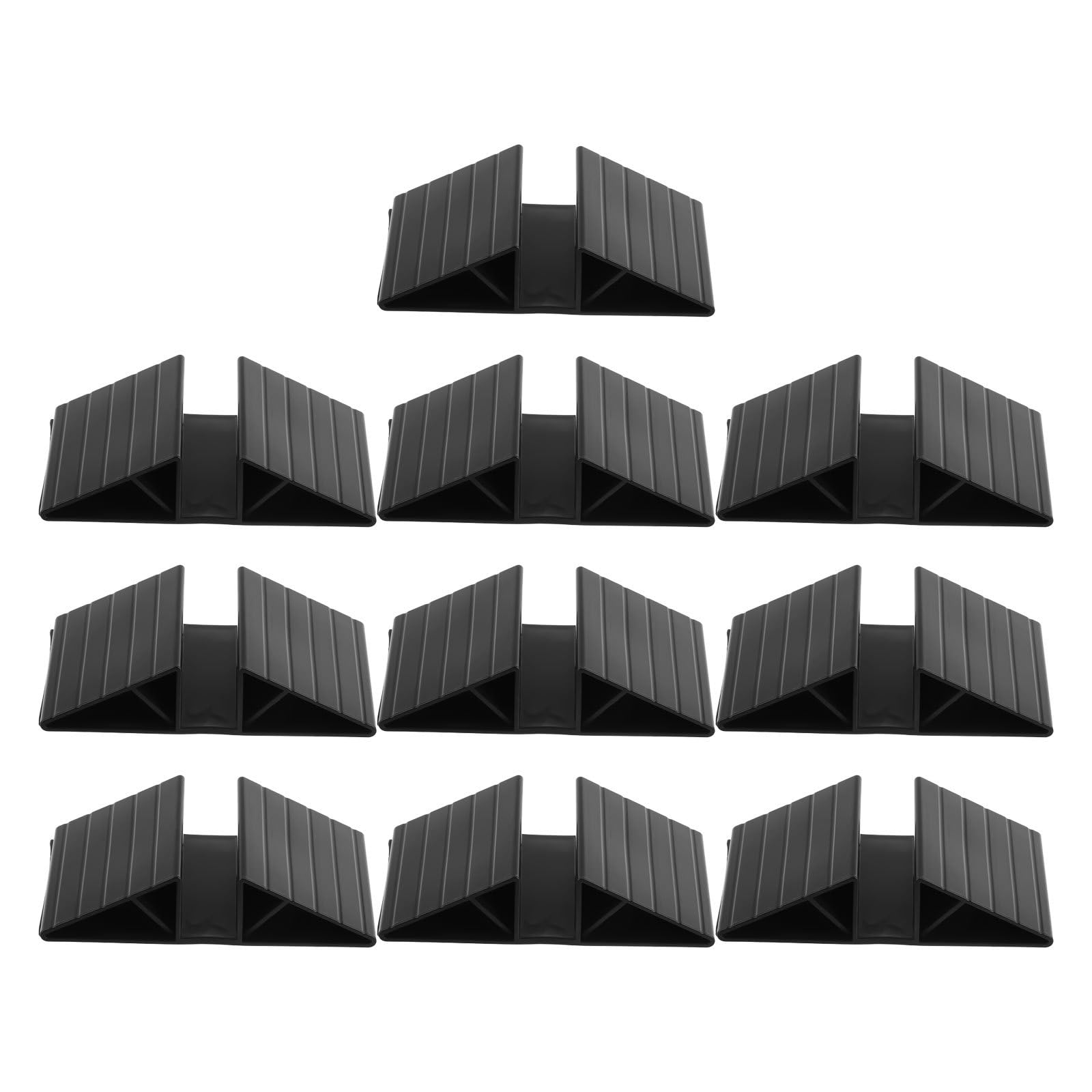 KHBUAB 10pcs Black Abs Pet Gate Fence Support Legs Reinforcement Fittings Triangular Shape for Outdoor Dog Pen Panel Enhanced Support and Easy Installation