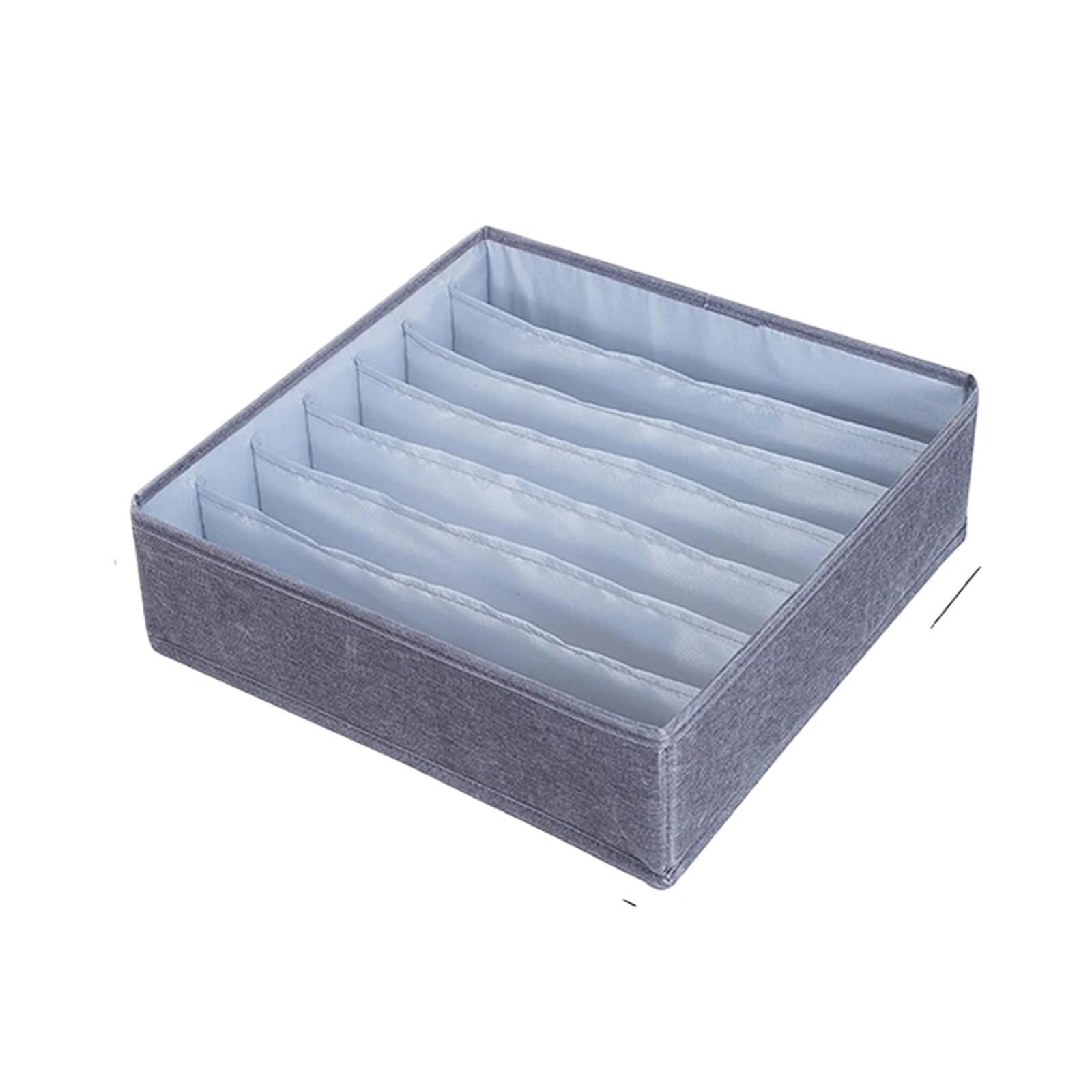 BAYNOPURIN Sock Storage Box Fabric Underwear Bra Storage Box Sorting Panty Socks Compartment Drawer Organizer Home(7 grids gray)
