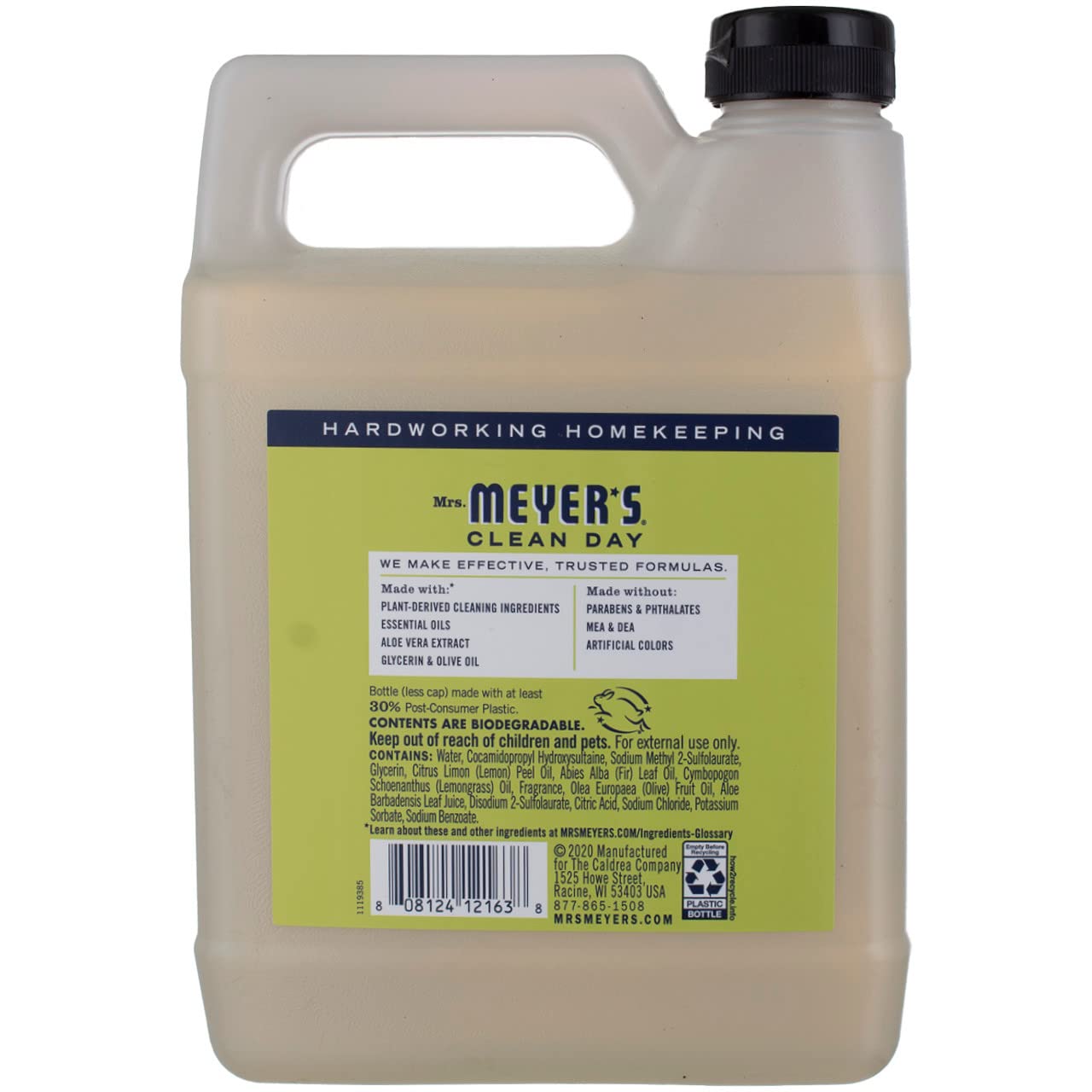 MRS. MEYER'S CLEAN DAY Hand Soap Liquid, Lemon Verbena, 33 fl oz (3 pack) (Bundle)