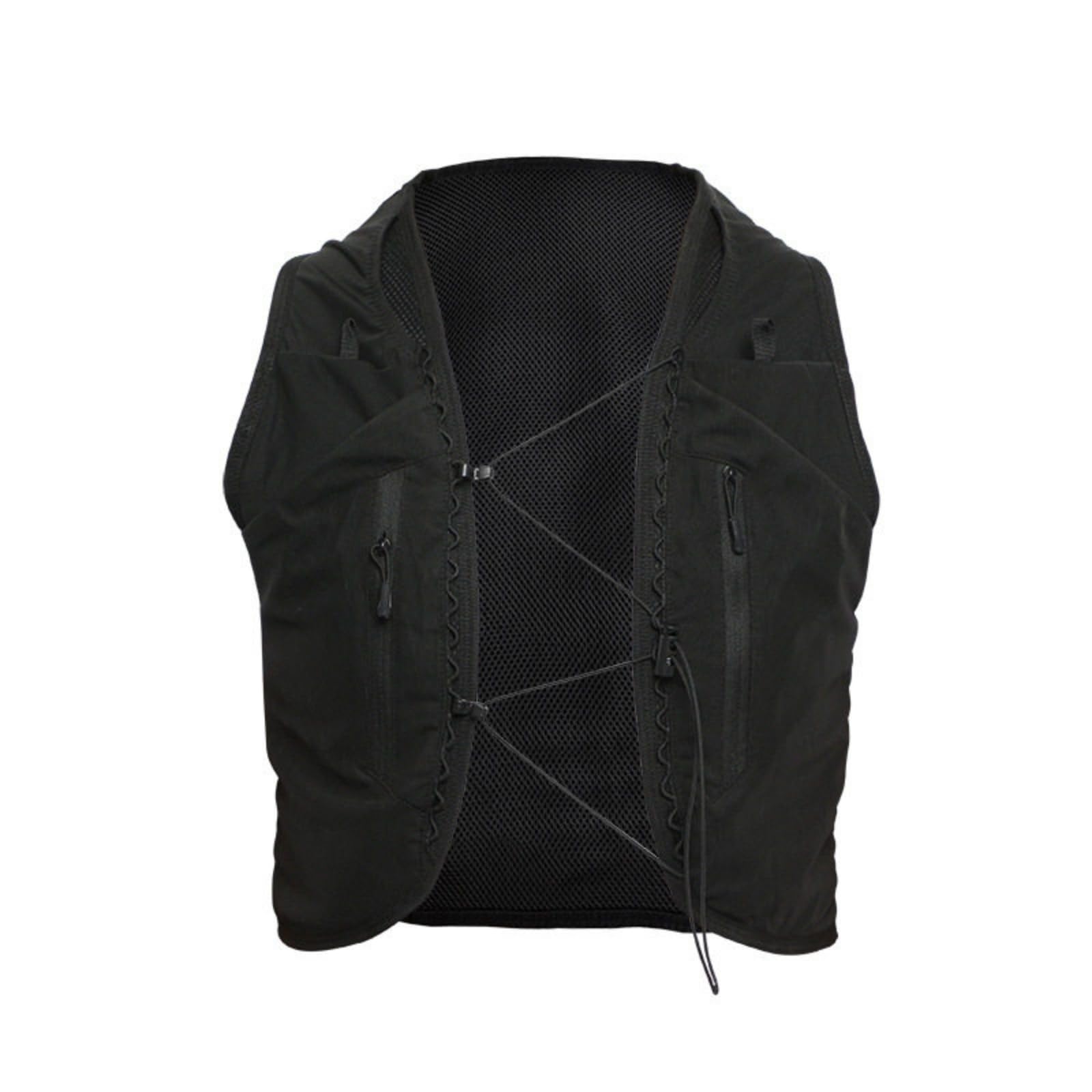 Gilet d'Hydratation Extérieur Ensemble pour Activité Physique Reservoir à Eau Compartiments Multiples Gilet Ajusté Matière Polyester Adapté à la Marche