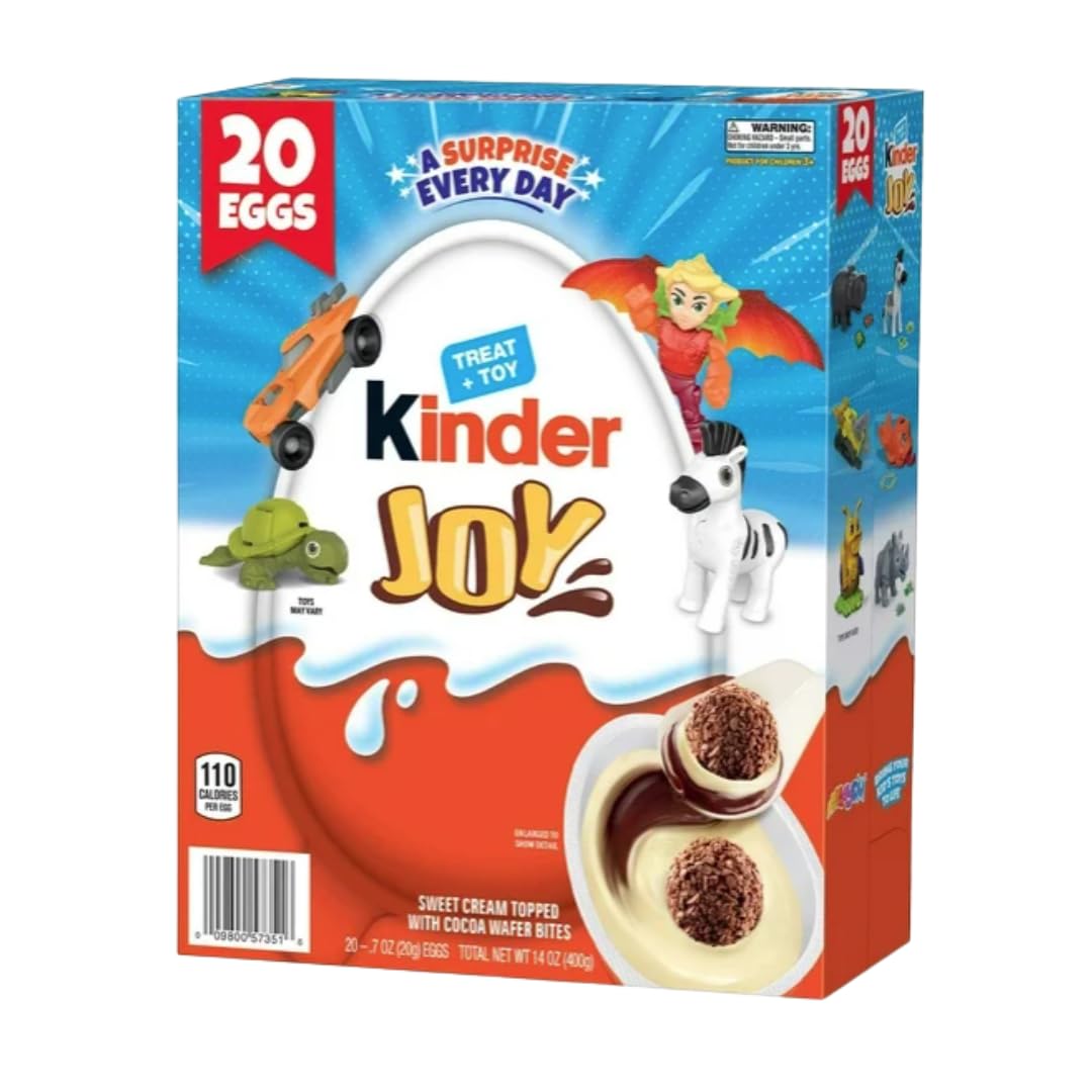 Kinder Joy Everyday White Chocolate Surprise Egg, 0.7 Ounce (Pack of 20)