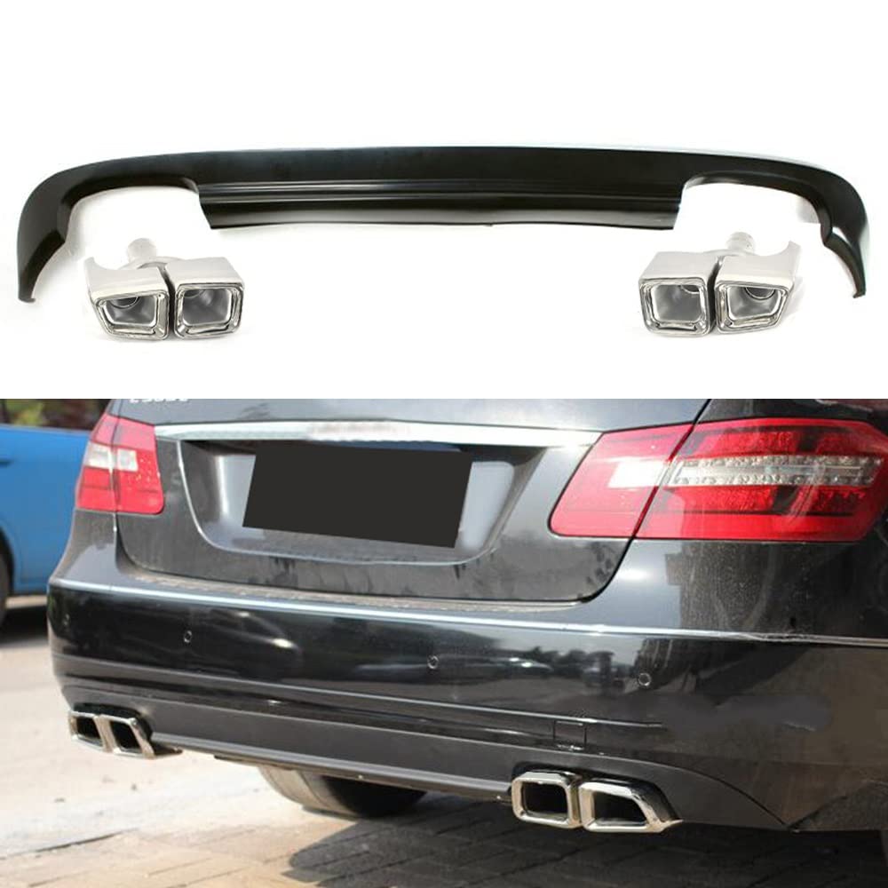 Dla Mercedesa Dla Benz W212 Standard 2010-2013 Dyfuzor Tylnego Zderzaka Samochodu Spoiler Protector Splitter Tylna Warga Końcówki Wydechu Body Kit(Tips)