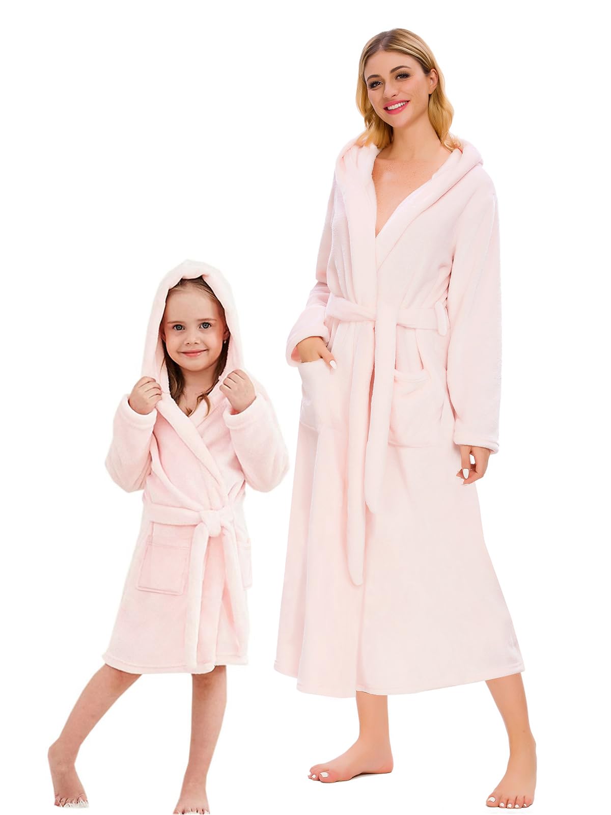Umeyda Girls Fleece Hooded Robe