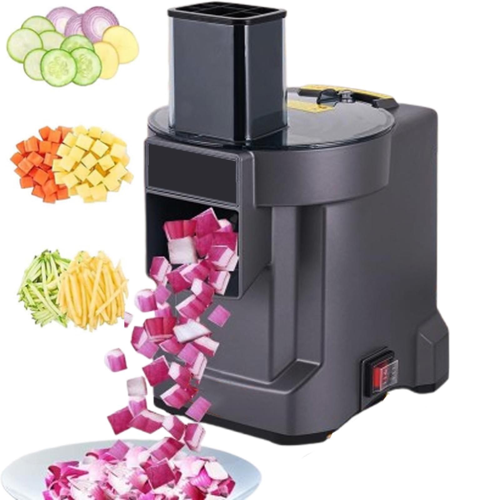 Affettatrice Elettrica Per Verdure Newhai - Lama In Acciaio Inox, Spessore Regolabile 0-10mm, Uso Manuale/Elettrico