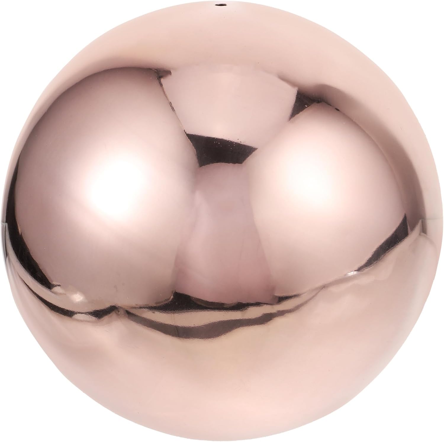 304 Stainless Steel Gazing Globe Garden Sphere, 200mm Rose Gold Hollow Reflective Decorative Ball for Outdoor Patio Lawn Sculptures