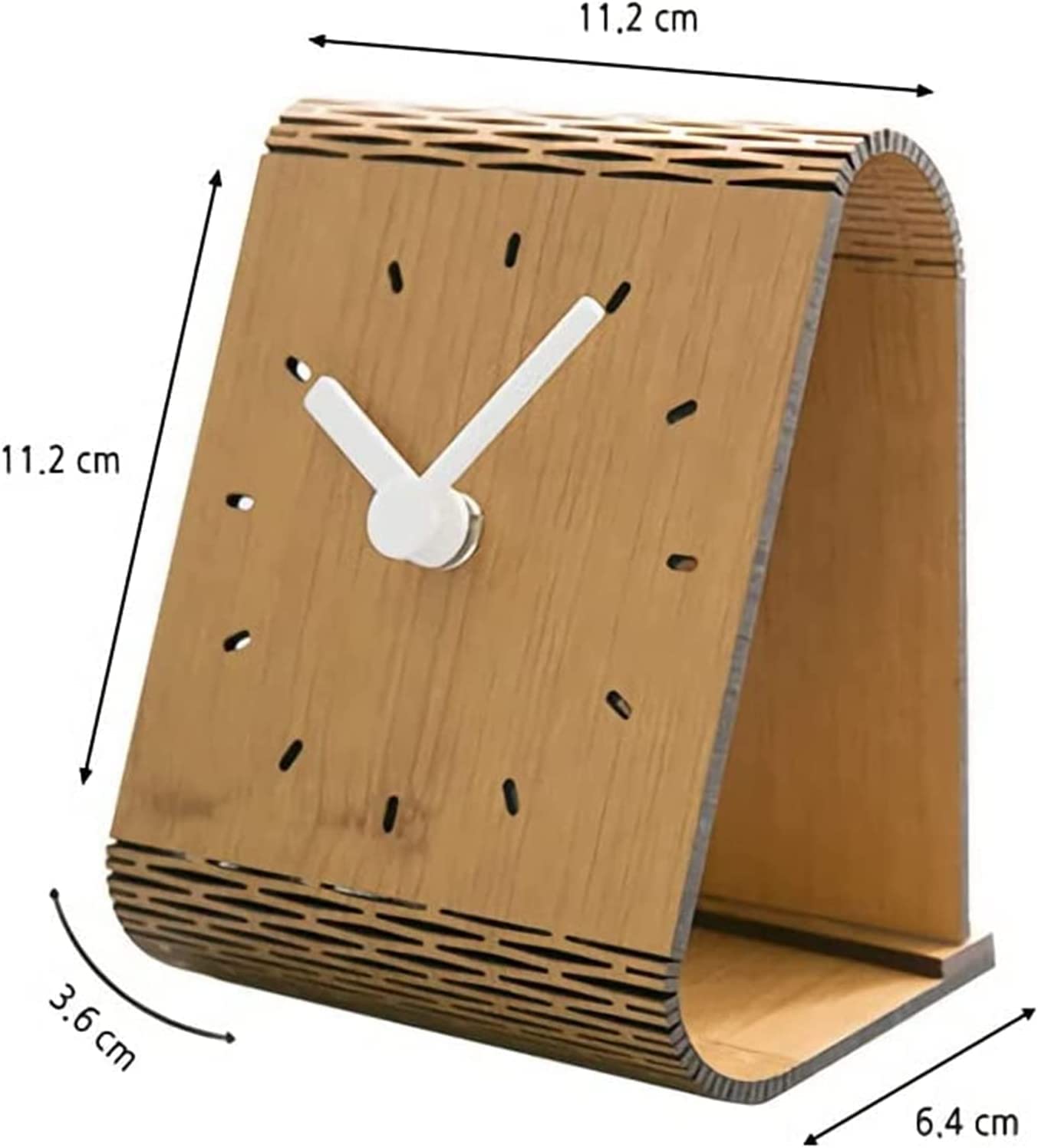 Wecker, Schreibtischuhr aus Holz, Mehrfarbig, 11,2 x, 6,3 cm, for Heim- und Bürodekoration(Blue,A)