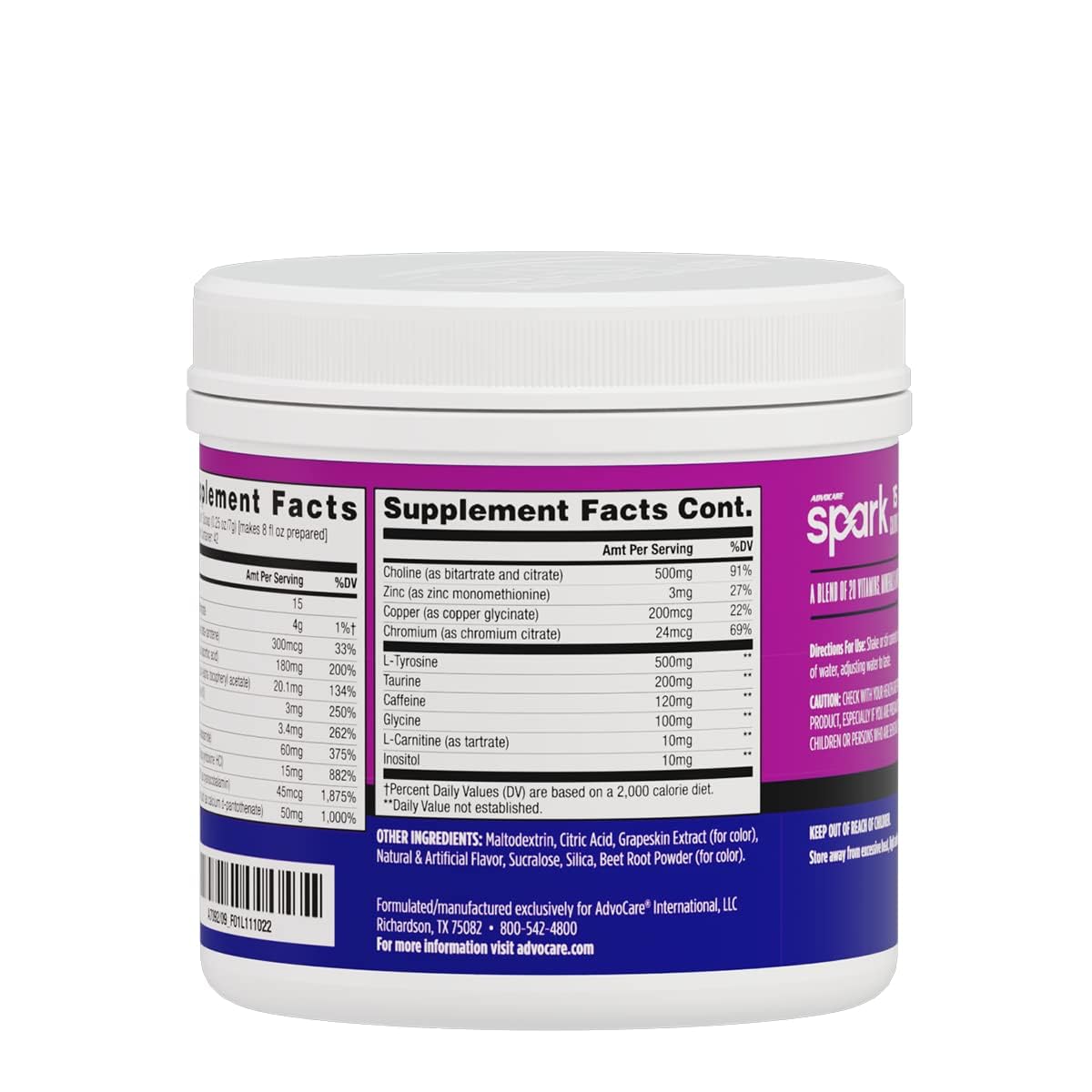 Amazon.com: AdvoCare Spark Vitamin & Amino Acid Supplement - Focus