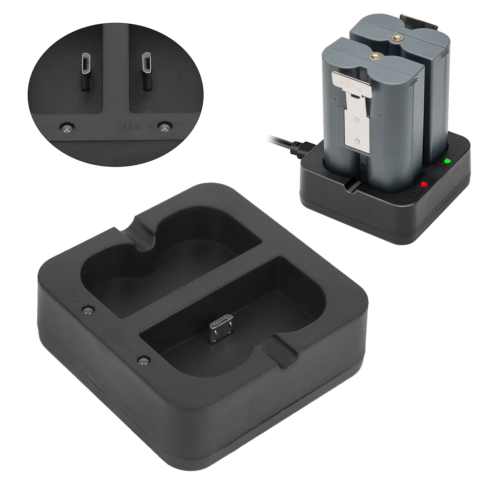 Ring Batterij Oplader Dual Port Oplaadstation voor Ring Spotlight Cam Batterij voor Video Deurbel Plastic Oplader voor Deurbel Batterijen