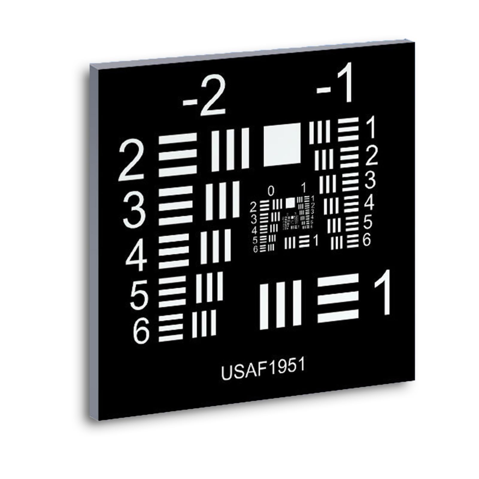 3" Optisches Mikroskop Kamera Auflösung Test Diagramm, Gruppen -2-5 Positive/Negative Film Karten Kalibrierung Board Optische Instrumente, Genauigkeit ± 5um, Für Wissenschaftliche Forschung