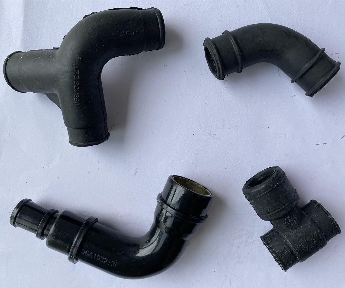 Engine Crankcase Breather Tube Vent Hose Crank Case Valve Set For VW Passat Audi A4 Quattro 1.8L