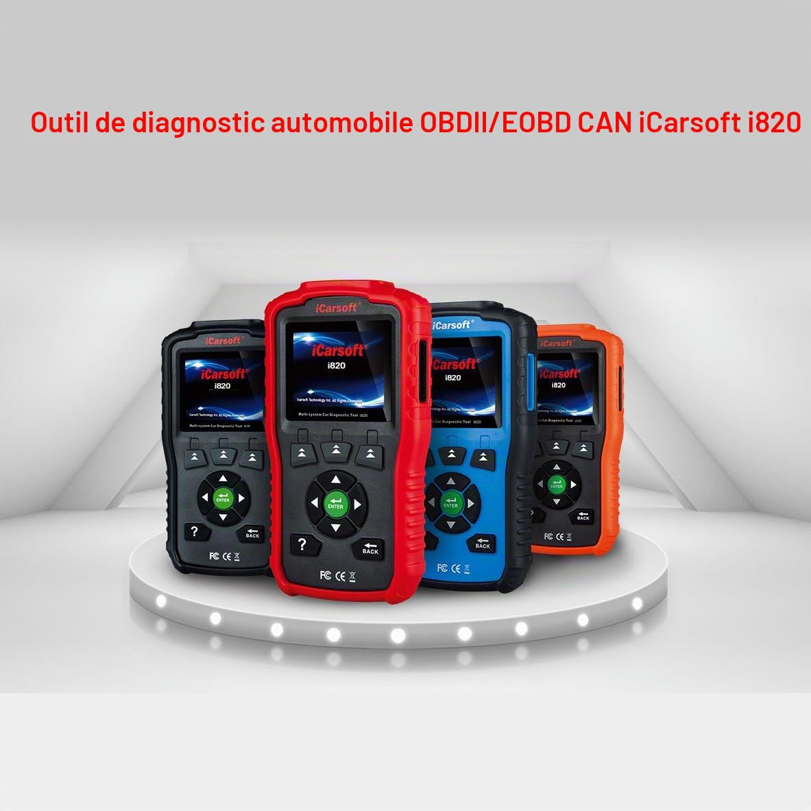 OBDII/EOBD & Peuvent motorkontrollleuchte Outil de Diagnostic Voiture I820 – icarsoft Nouvelle Version (Bleu)