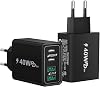 2 pack] usb c charger 40 w 4-port usb c plug fast charger usbc power adapter multiple charger usb power supply charging plug for iphone 15 14 13 12 11 per max se xs xr samsung mobile phone