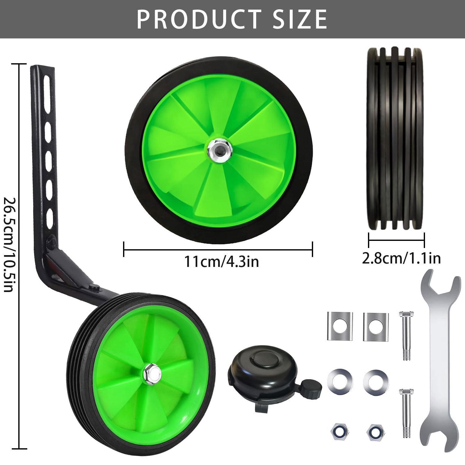 Rotelle Bici Bambino - Ruote Laterali Regolabili Per Biciclette 16-22 Pollici, Antiscivolo - Foto 4