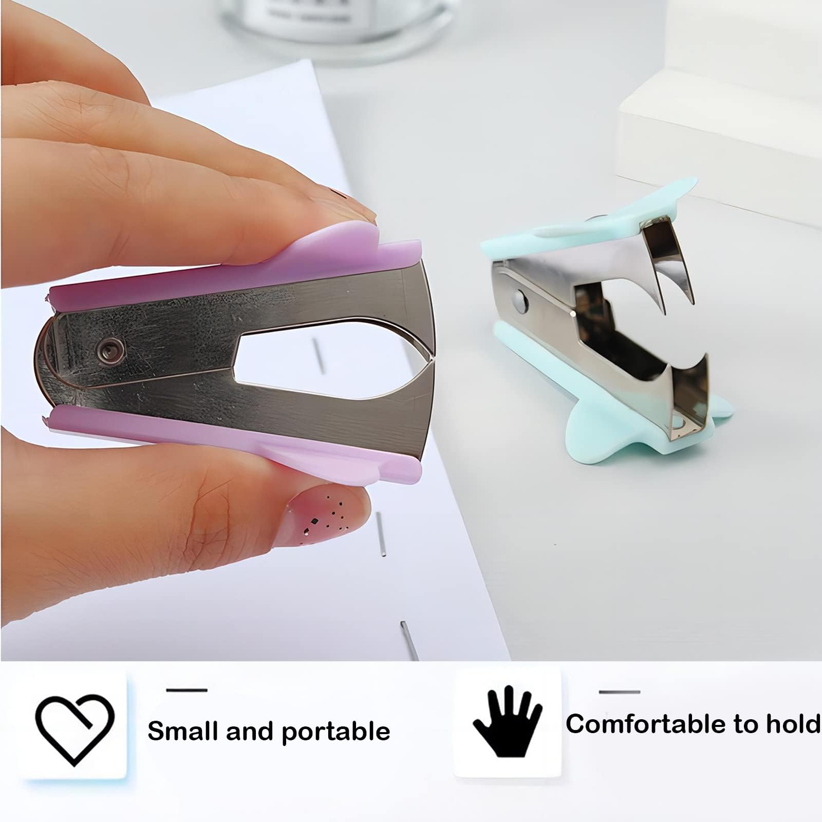 Staple Remover Tool, 3 Pack with Steel Jaws & Extra Wide Finger Grip, Mini Staple Removers for Office School, Home Binding Supplies - Image 2