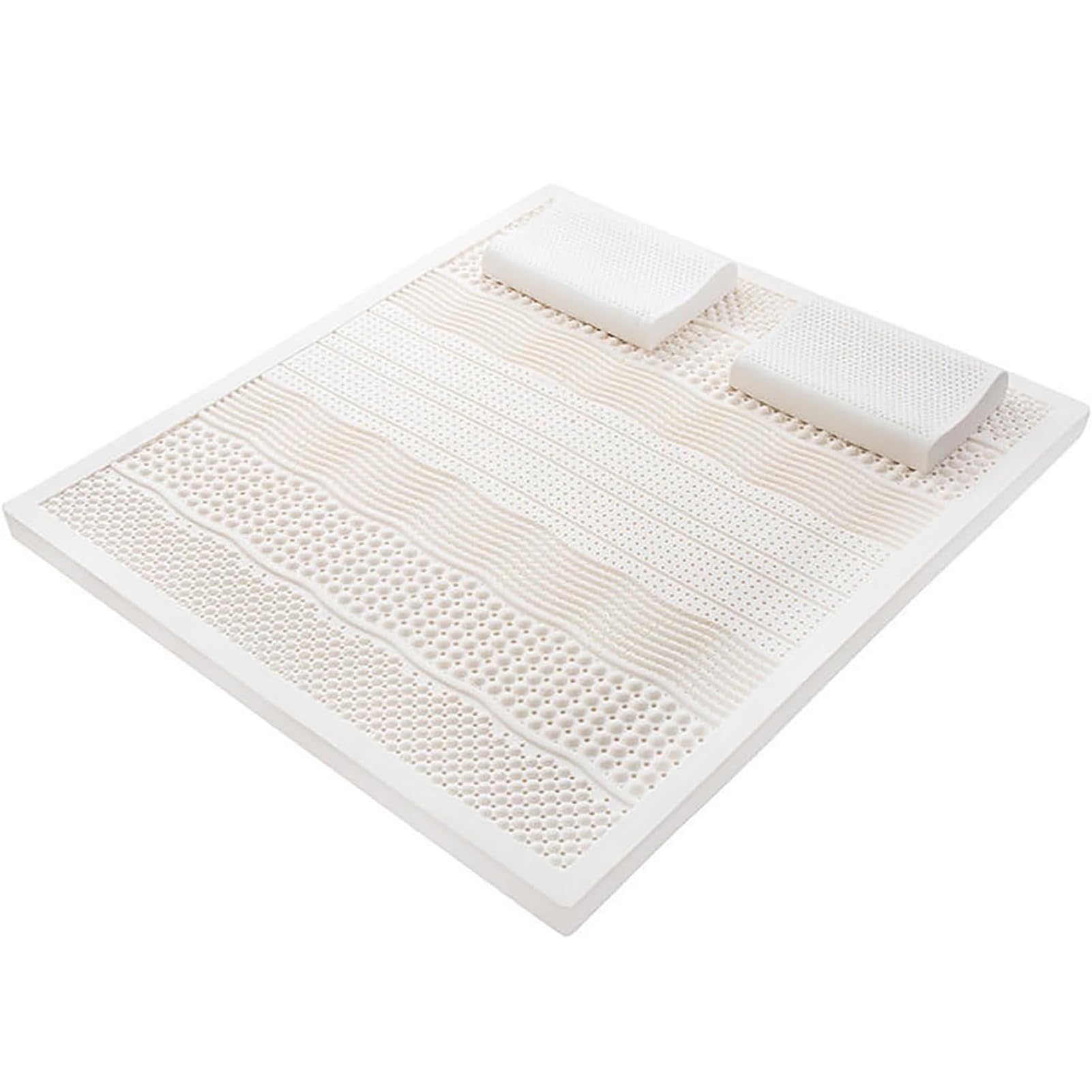 100% naturalny lateks ress7 szt. stref mama/miękka zdejmowana osłona o grubości 3 cali 210 x 210 cm (83 x 83 cale) idealna do łagodzenia bólu pleców i stołu Sp