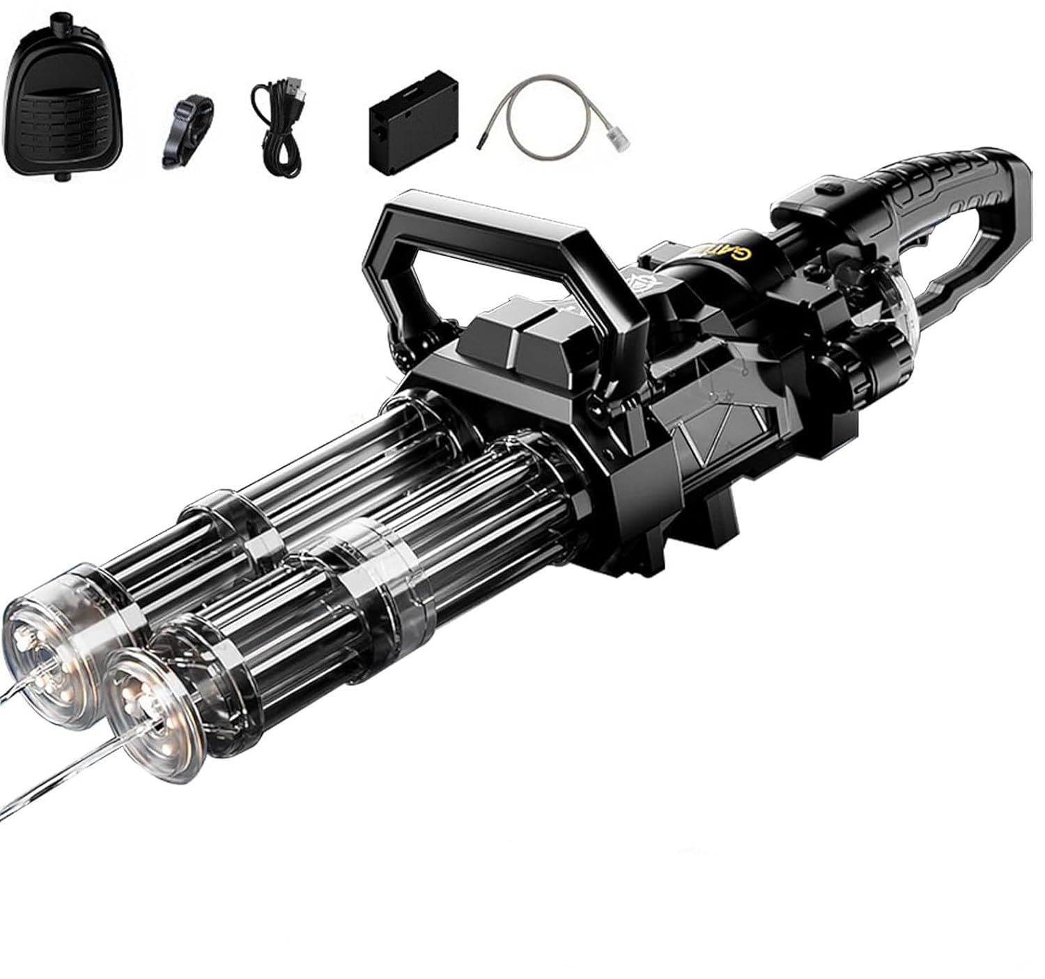 Gatling Electric Water Blaster avec éclairage et effet de fumée