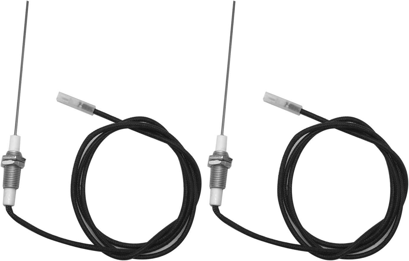 MENSI Gas Grill Stove Ignition Electrode Spark Plug 36" with High Temperature Resistance Leads DIY Igniter Sparker Pack of 2