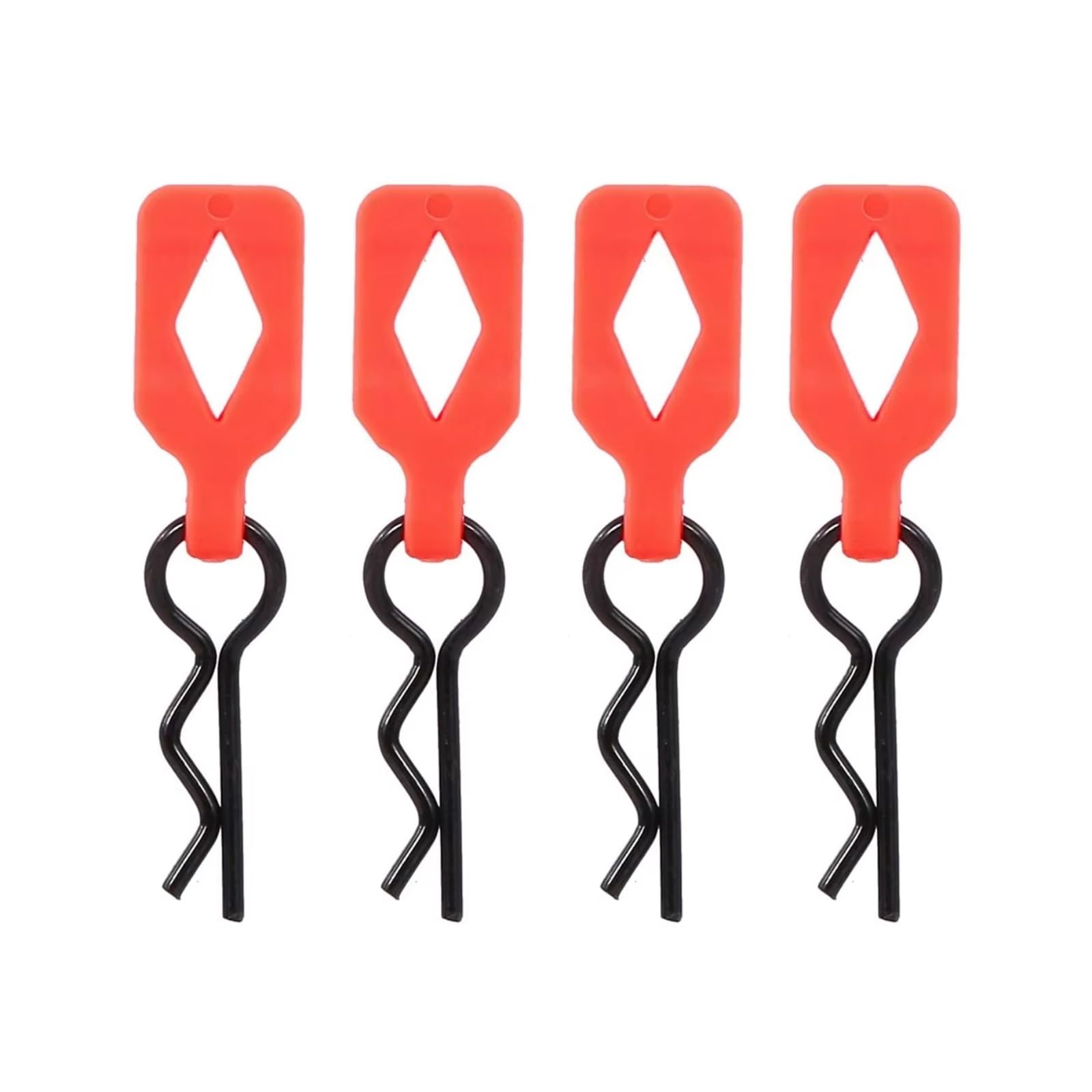 RC Upgrade Accessories for Arrma for Kraton for Axial for SCX10 for Traxxas for Trx4 1/8 1/10 4Pcs Body Clip Retainer Shell Fixed Buckle Upgrade Parts(Orange)