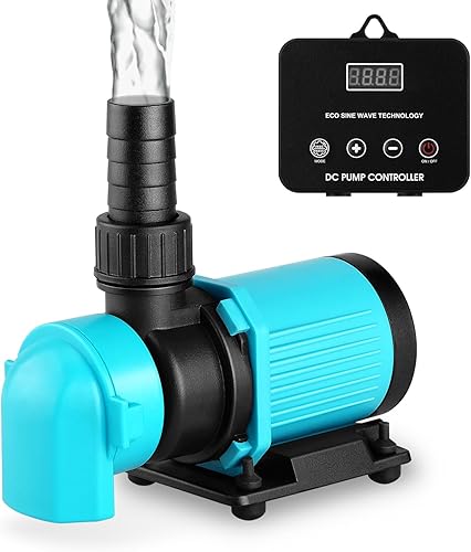 Bomba de retorno de acuario de 660 GPH con controlador de pantalla LCD, bomba de acuario DC 24 V 25 W para acuario de agua dulce de agua salada,