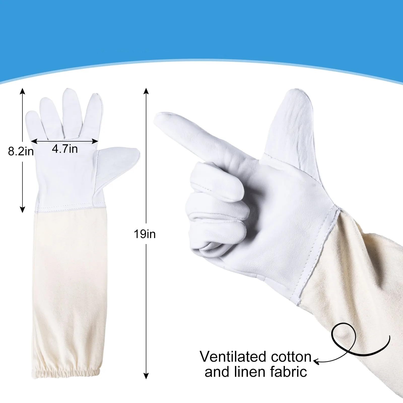 Vêtements D'apiculture Vêtements de protection professionnels, combinaison d'apiculture intégrale, voile sécurité unisexe avec gants(XXL)