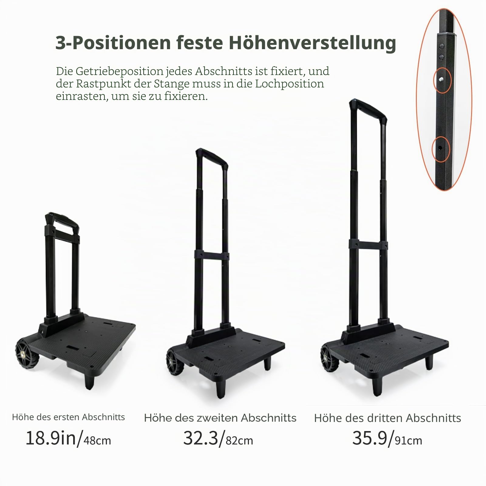 Rucksackwagen mit elastischen Seilen, zusammenklappbarer Trolley aus Aluminiumlegierung für Gepäck, Laptops, Campingausrüstung, Einkaufstaschen und mehr, leichte und tragbare Sackkarre