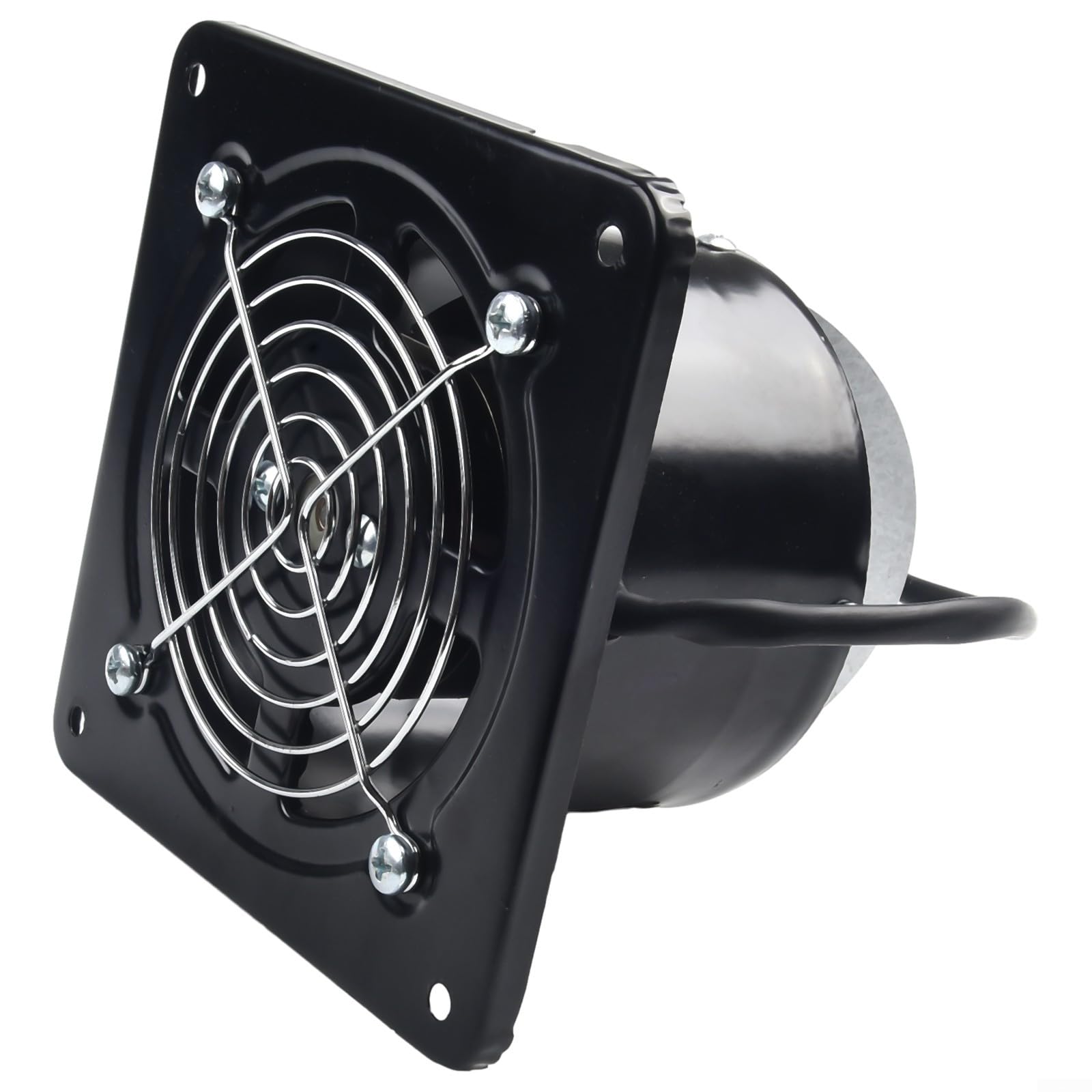 Ventilador de escape industrial de 4 pulgadas, extractor de ventilación axial, soplador de 220 V, marco de metal de acero inoxidable, motor de cobre, taller, almacén, restaurante, garaje