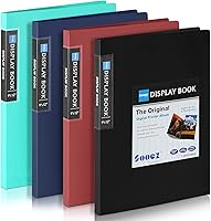 Sooez 9x12 30-Pocket Art Portfolio Binder 4-Pack - Heavy Duty Waterproof Clear Sheet Protectors, Display 60 Pages for Artwork & Documents