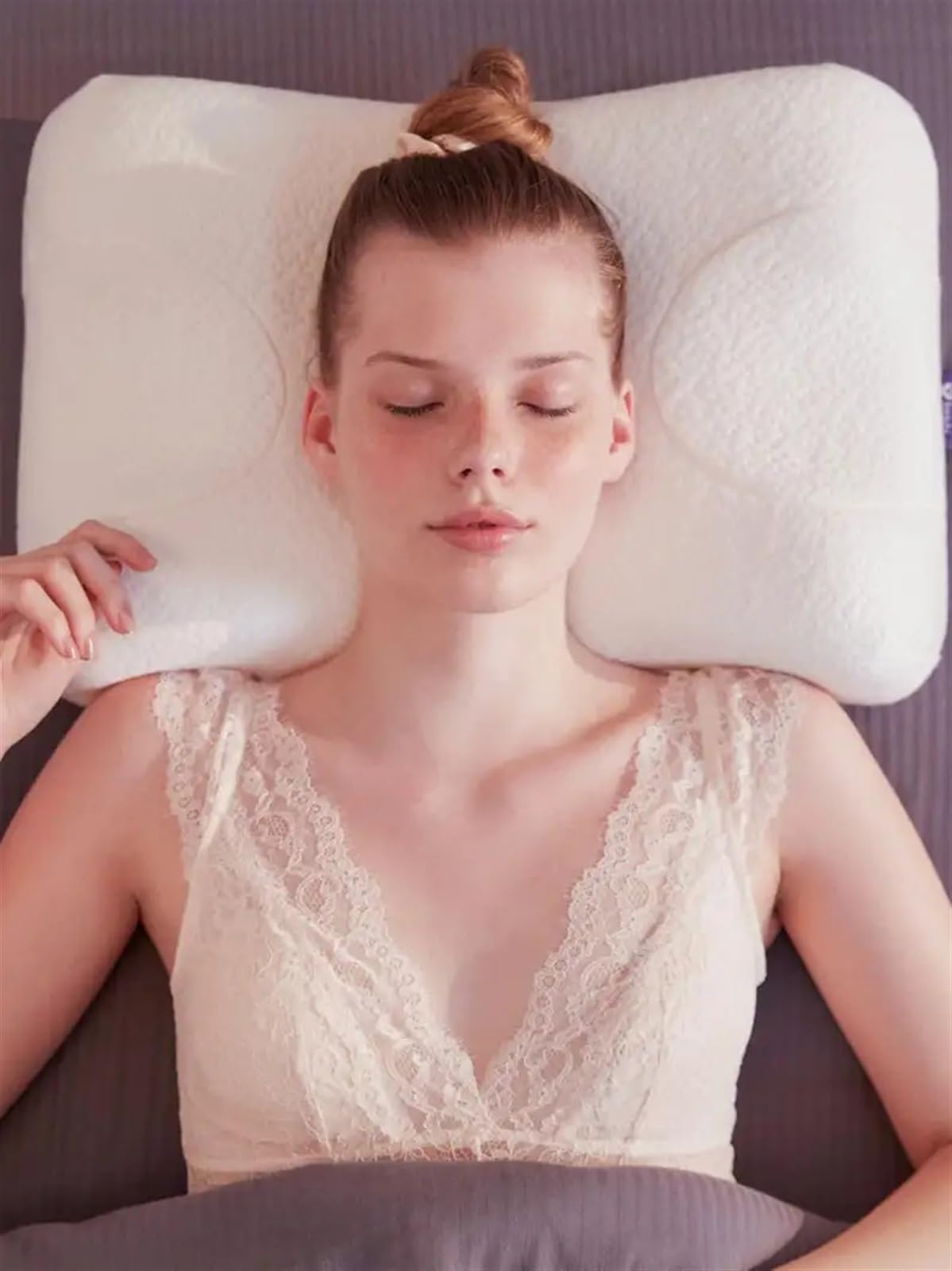 Almohada viscoelastica Almohada De Espuma Viscoelástica Belleza Antiarrugas, Antienvejecimiento, Ortopédica, Cojín for El Cuello for Dormir, Cómodo for La Espalda Y Los Costados para Cuello