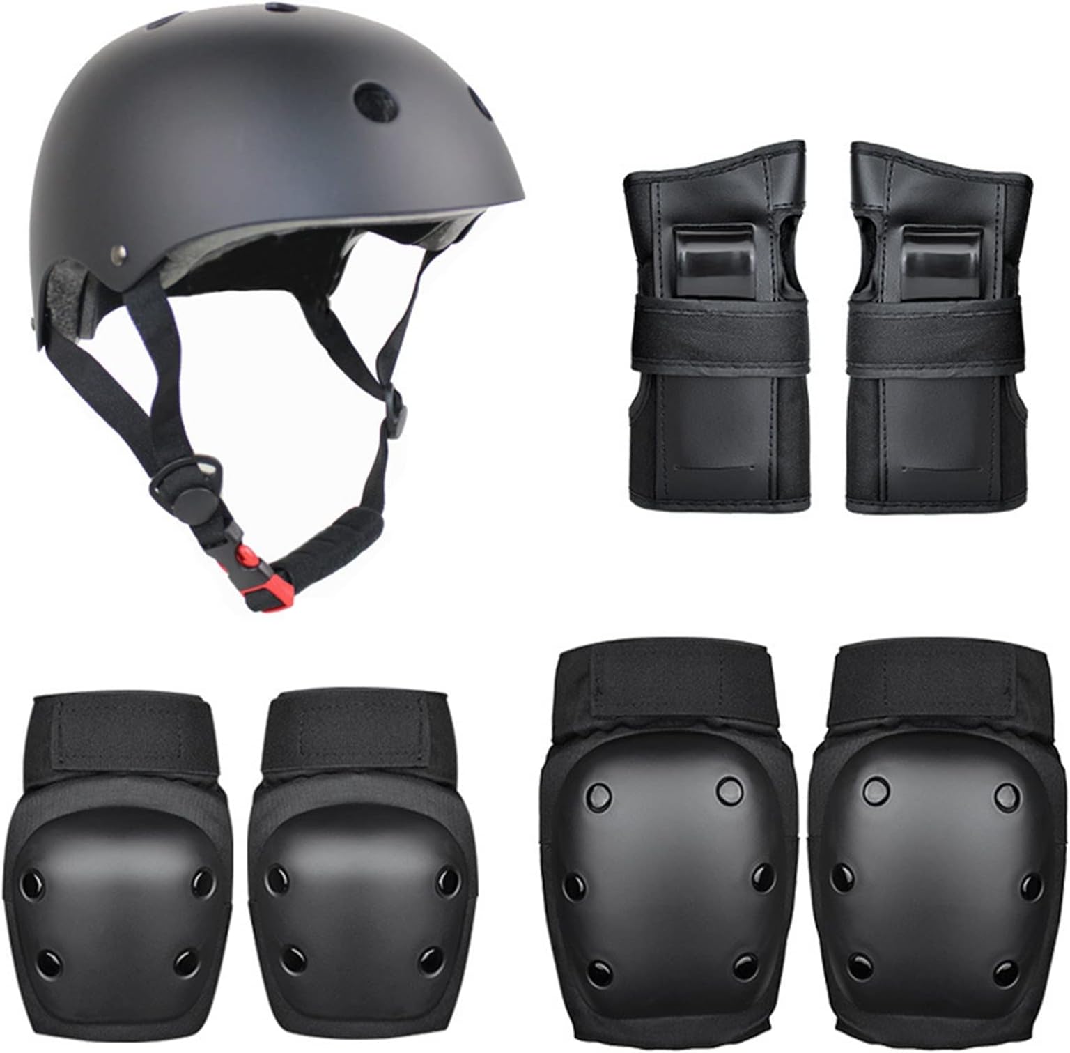 Jaffiust Child & Adults Rider Series Protection Gear Set for Multi Sports Scooter, Skateboarding, Roller Skating, Protection for Beginner to Advanced, Helmet, Knee and Elbow Pads with Wrist Guards