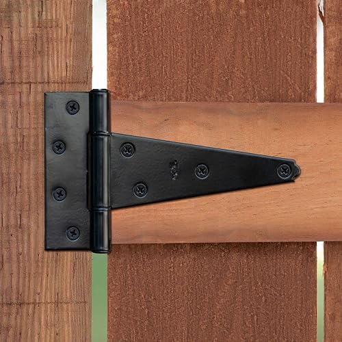 Miniatura 5 de National Hardware N129-155 V286 Bisagras en T extra pesadas en negro, paquete de 2, 6 pulgadas