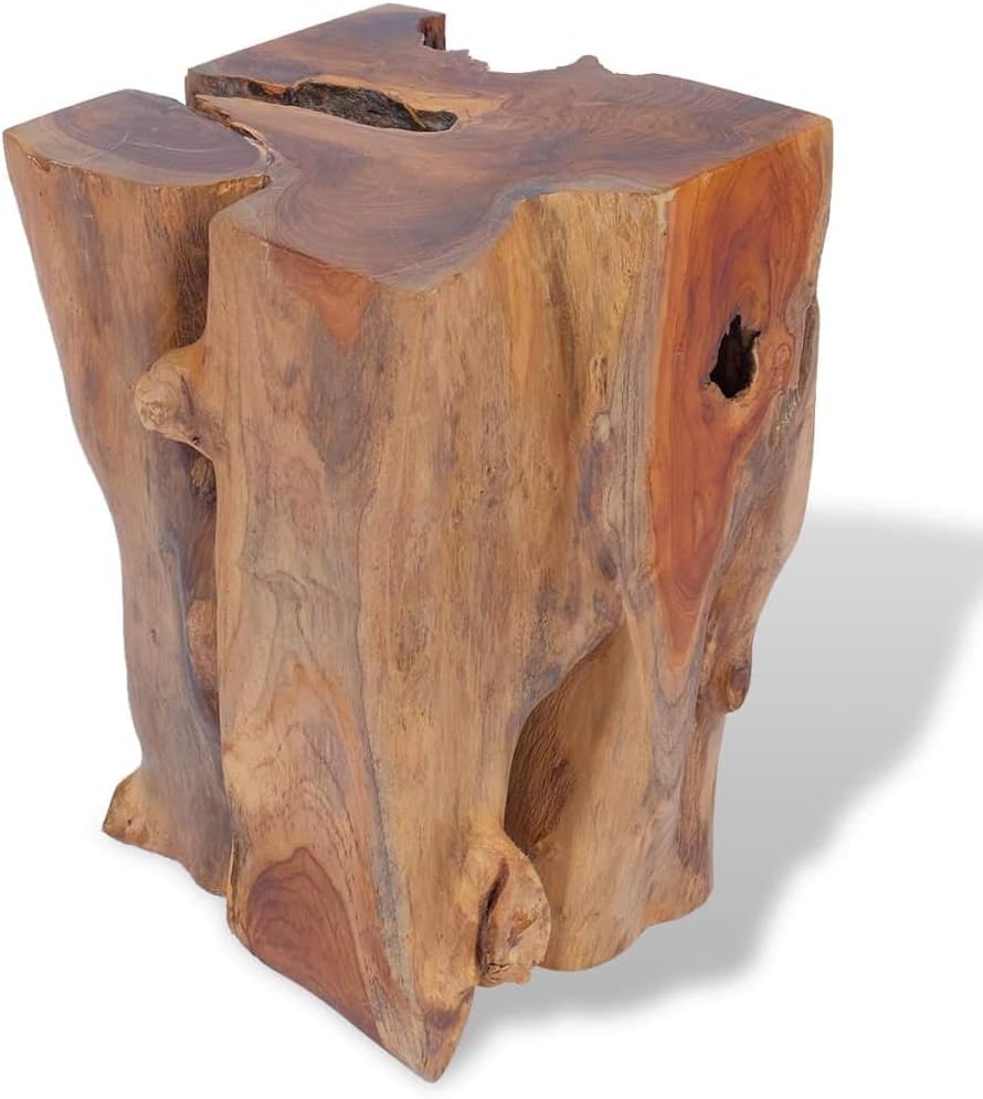 Rustic Stool Solid Teak Wood End Side Table, Small Wooden Stool, Plant Stand, Nightstand, Solid Teak Wood,-276