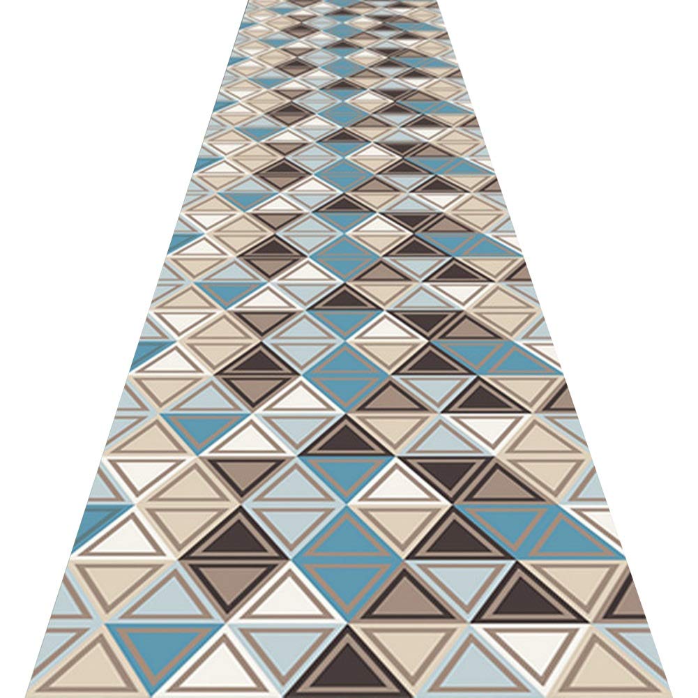 Alfombras de pasillo con patrones geométricos y diseño cortable para ajustar a tu entrada
